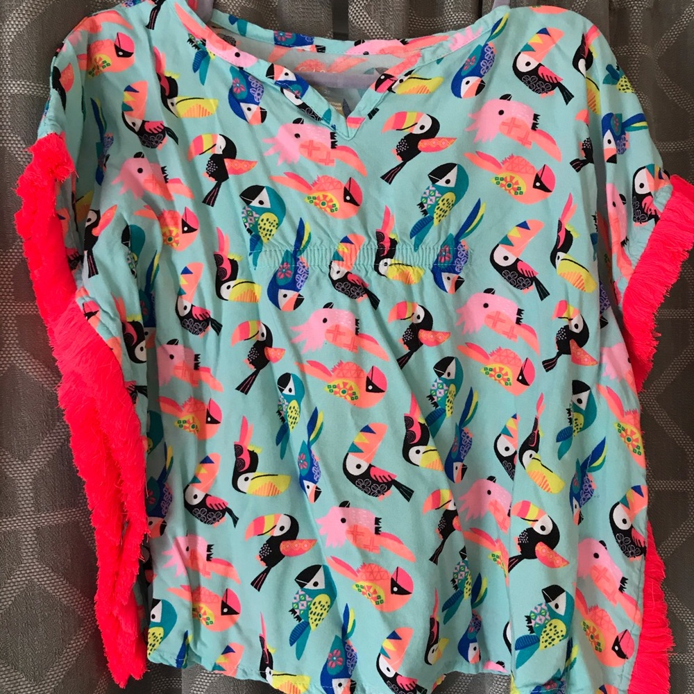 Cat & Jack toucan bird toddler girl swim coverup